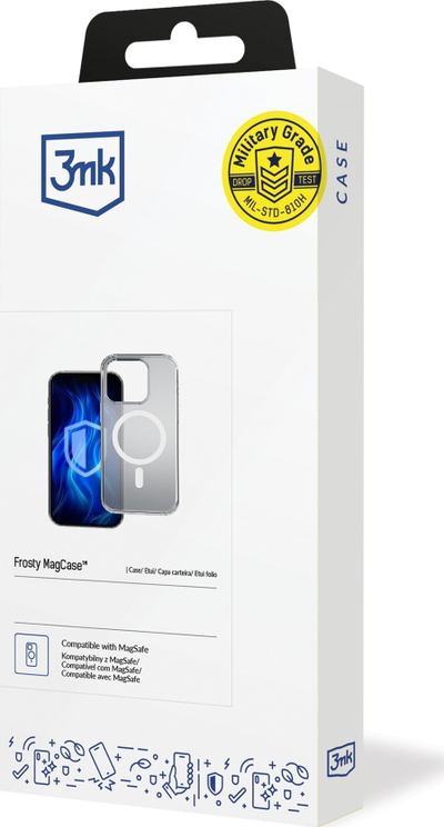 Kapak telefoni 3mk Frosty MagCase për Apple iPhone 15 Pro Max, MagSafe, i bardh
