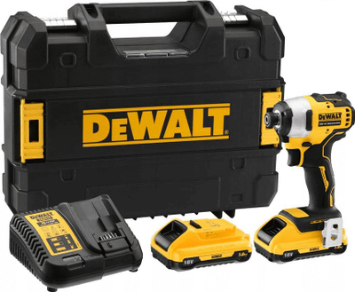 Vidhexhues goditës me bateri DeWALT DCF809L2T, 18V 3Ah, brushless, i verdhë