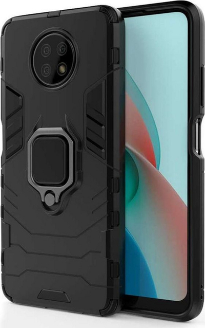 Mbrojtëse Alogy Stand Ring Armor për Xiaomi Redmi Note 9T / 9T 5G, e zezë
