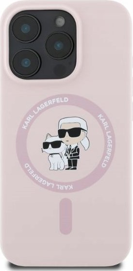 Mbulesë telefoni Karl Lagerfeld KLHMP16MSCMKCRHP për iPhone 16 Plus 6.7", hardcase, rozë