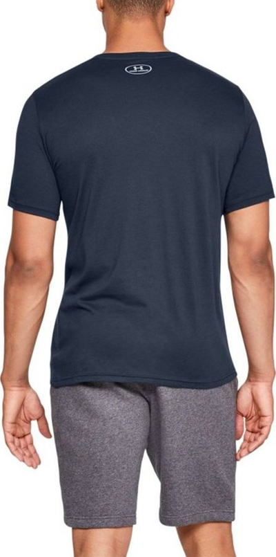 Bluzë sportive për burra Under Armour Boxed Sportstyle, me mëngë të shkurtra, përmasë XL, blu navy