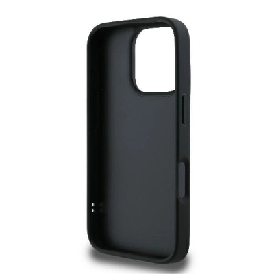 Këllëf telefoni Guess Quilted Metal Logo për iPhone 16 Pro Max, 6.9", i zi