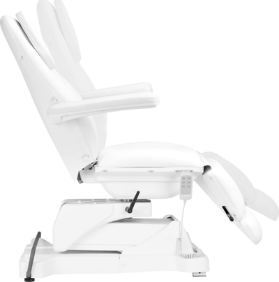Karrige kozmetike elektrike Sillon Basic 3 Act Swivel, me telekomandë, rrotulluese, e bardhë