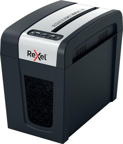 Шредер Рексел Секјур MC3 SL P5, микро-сечење P5, депонија 10L, црн