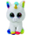 Lodër pelushi TY Beanie Boos Pixy Unicorn, 25cm, sy që shkëlqejnë, e bardhë me ngjyra