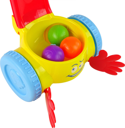 Ecëse lodër WOOPIE Popper Walker 49331, me toptha, me muzikë, shumëngjyrëshe