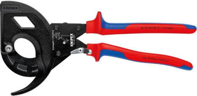 Gërshërë kabllosh Knipex 95 32 320, me racetë, 320mm, kuqe blu