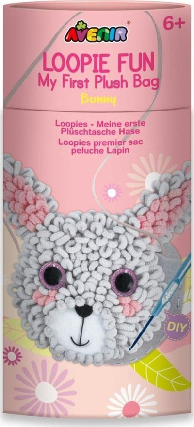Set qepje Avenir My First Doll Rabbit, 25 x 18.5 cm, 15 pjesë, gri me rozë