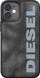Футрола за телефон Diesel Moulded Case Bleached Denim, за iPhone 12 mini, силикон TPU, сива и бела