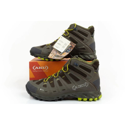 Këpucë trekingu Aku Selvatica Mid Gore Tex M 672 653, membranë Gore Tex, shollë Vibram, gri