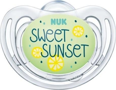 Biberon silikoni NUK Fruits 175274, 0–6 muajsh, set me 2 copë, me shumë ngjyra
