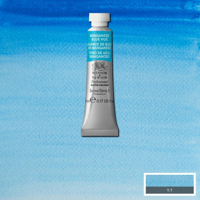 Bojë uji Winsor &amp; Newton Professional, 5ml, Manganese Blue Hue, blu