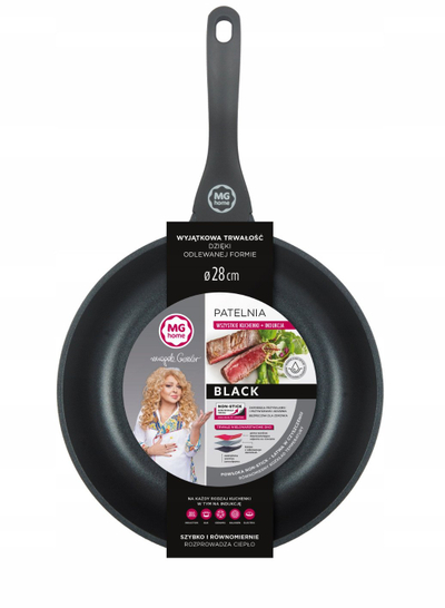 Tigan MG Home, 28 cm, me shtresë jo ngjitëse, i zi