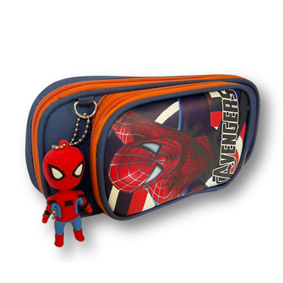 Çantë lapsash Promax Spiderman, 21x6x9cm, e kaltër