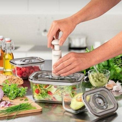 Set enësh vakum Caso Vacuboxx Eco SE, 3 copë, 1.5L, transparente