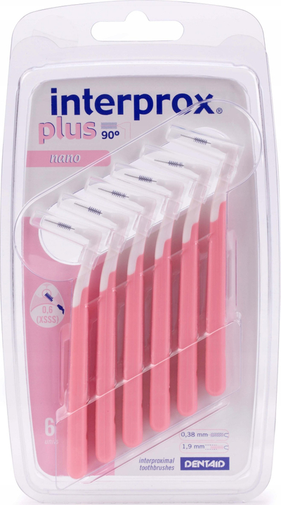 Furça ndërdhëmbëshe Vitis Interprox Plus Nano 0.6, set me 6 copë