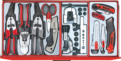 Set veglash auto Teng Tools 1055 copë, me karrocë, i kuq