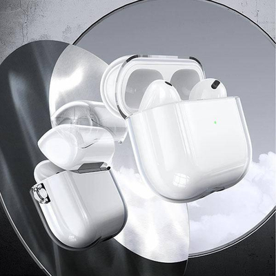 Etui mbrojtës USAMS për Apple AirPods 3, TPU, gjysmë transparent