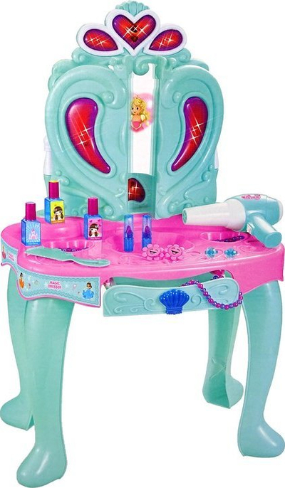 Tualet me drita dhe tinguj Leantoys Mint Vanity, për fëmijë, plastike, mente