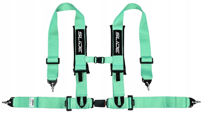 Rrip gare sigurie Slide V2 MINT, 4 pika, 3", ngjyrë jeshile mint