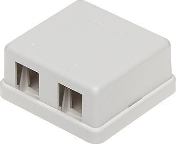 Strehë për konektorë Keystone FX2-MULTI, 2 porta, PET, e bardhë