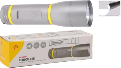 Elektrik dore Shell Torch LED, 60-200 lm, IP55, gri me të verdhë