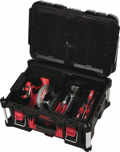 Kuti veglash Milwaukee Packout, metalike me rrota, IP65, e zezë