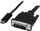 Kabllo USB StarTech DVI USB-C, 1m, e zezë (CDP2DVIMM1MB)