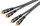 Kabllo audio video Goobay AVK 132-0020 Q, RCA 2x2 mashkull, 20 cm, i zi