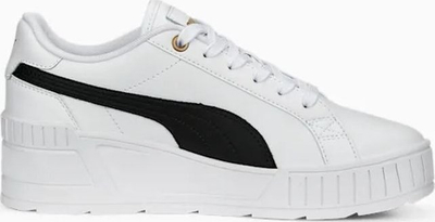 Atlete femrash Puma Karmen Wedge W, platformë e lartë, model 390985 02, të bardha me të zeza