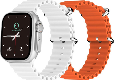 Pako me 2 ora inteligjente EcoWatch EW2, ekran 1.95" IPS, bateri 230 mAh, argjend