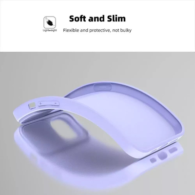Mbrojtëse telefoni për iPhone 13 Pro, silikon TPU, kapak rrëshqitës kamere, vjollcë