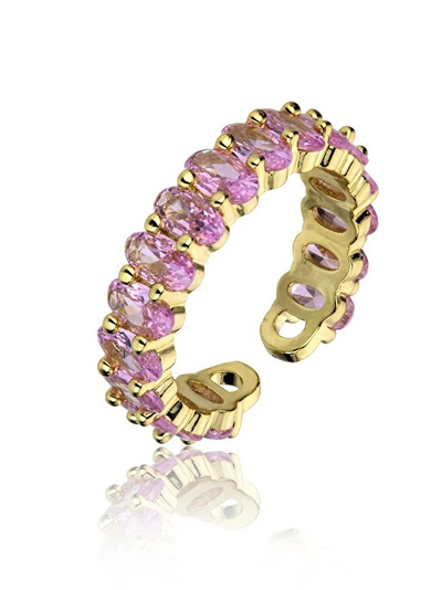 Unazë për femra Marc Malone Arabella Pink Ring MCR23053G, e artë/vjollcë