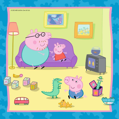 Puzzle Ravensburger Peppa Pig 3x49, 3 puzzle, shumëngjyrësh