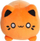 Lodër pelushi Tasty Peach Kinetic Orange Meowchi, 3.5", 9 cm, portokalli