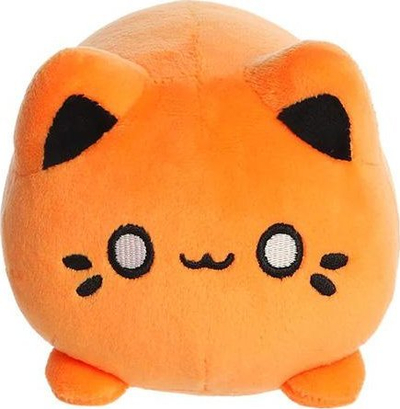 Lodër pelushi Tasty Peach Kinetic Orange Meowchi, 3.5", 9 cm, portokalli