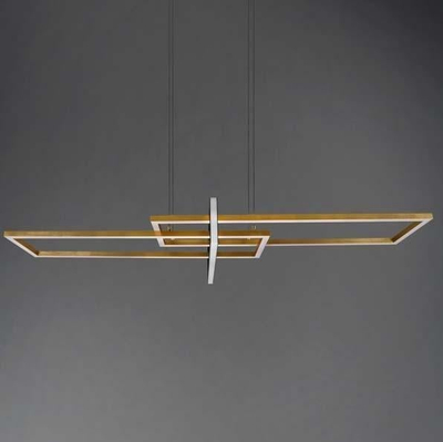 Висечка LED ламба Trio Lighting Salinas, 110 cm, метал, бронзена боја