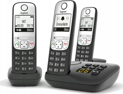 Telefon pa tel Gigaset A690A, analog DECT, me shfaqje numri, i zi