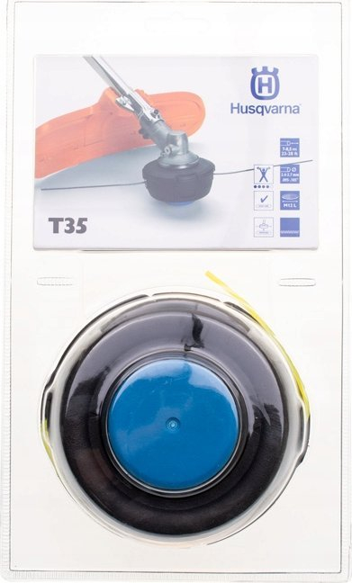 Kokë kose Husqvarna T35 5784464-01, origjinale për trimer, e zezë me blu