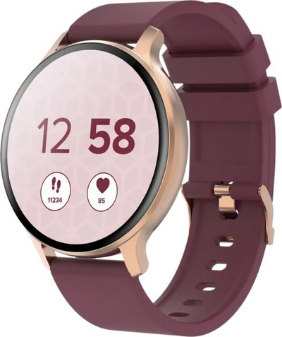 Smartwatch Canyon Badian SW-68, ekran LCD, rrip silikoni, burgundy