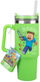 Gotë termo Minecraft Green, 900ml, me pipëz, jeshile