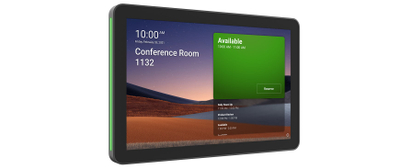 Panel planifikimi Logitech Tap Scheduler, ekran me prekje, lidhet me kalendarë, ngjyra grafit