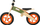 Biçikletë balance Spokey Woo Ride Duo, dru, rrota 12", portokalli e gjelbër