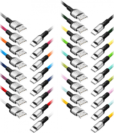 Kabllo karikimi Exc Mobile USB në USB C, 1.2m, 3A, shumëngjyrëshe
