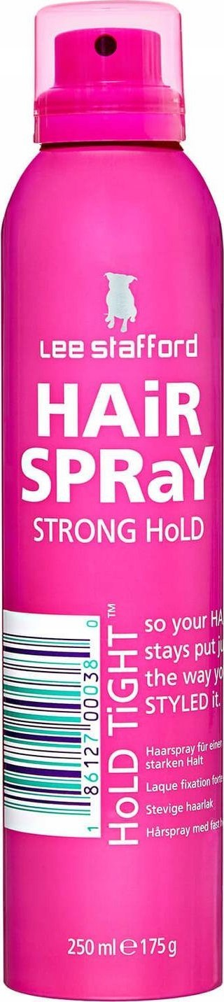 Sprej flokësh Lee Stafford Hold Tight, fiksim i fortë, 250ml, rozë