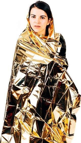 Batanie termike NILS CAMP Life Foil NRC, 160x210 cm, dyanshme, argjend e artë
