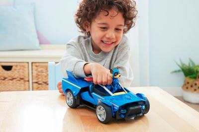 Lodër makinë Spin Master Paw Patrol Chase Mighty Transforming Cruiser, me drita edhe zëra, blu