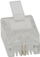Prizë telefonike RJ11 6P2C, set 10 copë, transparente