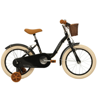 Biçikletë fëmijësh Huffy Vintage 16", me rrota ndihmëse, e zezë