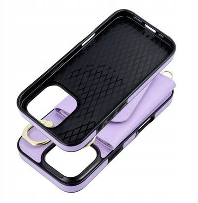 Këllëf portofol WONDER për iPhone 16e, me rrip shpatulle, ngjyrë vjollcë